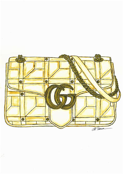 gucci bag cartoon